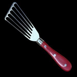 The Pioneer Woman Fish Spatula Utensil Red Handle 5 Slot